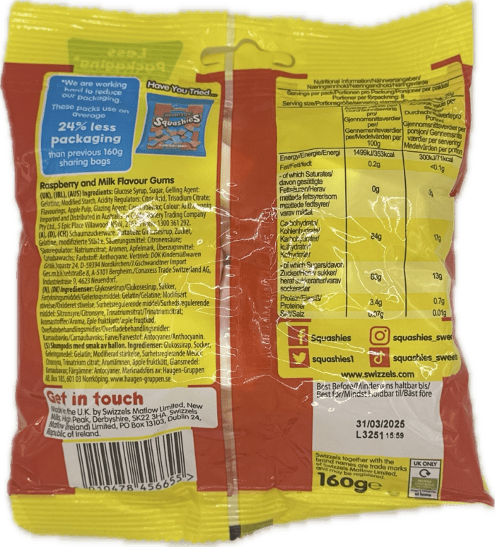 Swizzels Squashies Drumsticks Original 160g – Bild 2