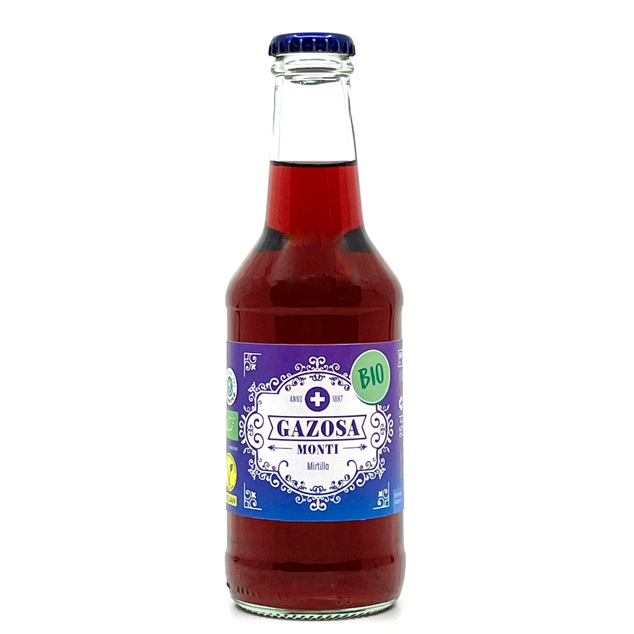 Food Waste bekämpfen - Gazosa Monti Mirtillo Bio 25cl