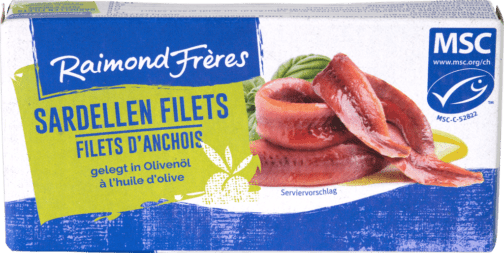 Food Waste bekämpfen - Raimond Frères MSC Sardellenfilets gelegt in Olivenöl 50g