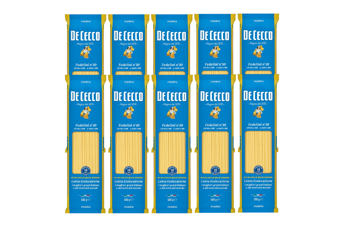 Food Waste bekämpfen - De Cecco Fedelini Nr. 10 10x500g