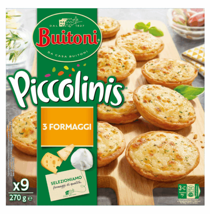 Buitoni Piccolinis Pizza 3 Käse 9 Stück 270g