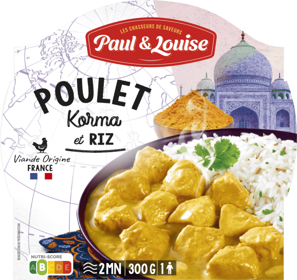 Food Waste bekämpfen - Paul & Louise Poulet Korma mit Reis 300gr