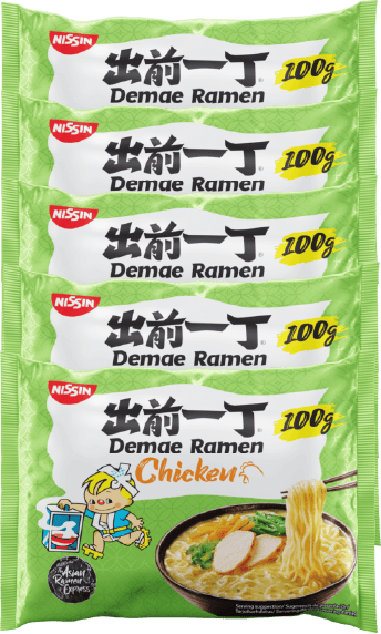 Food Waste bekämpfen - Nissin DEMAE RAMEN Chicken MP5 5x100g