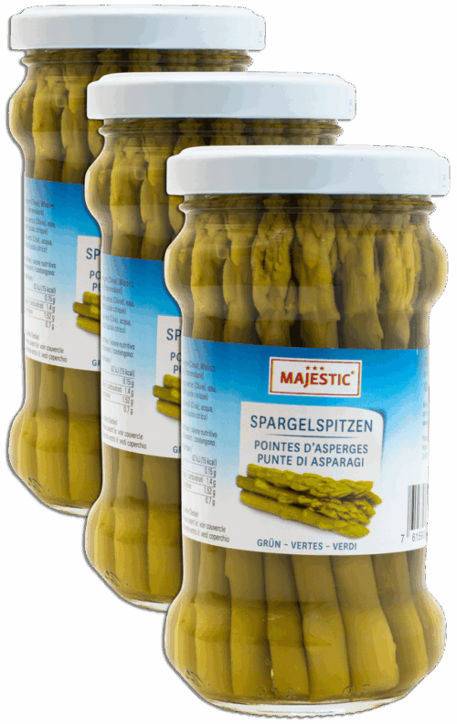 Majestic Spargelspitzen grün 3x180g