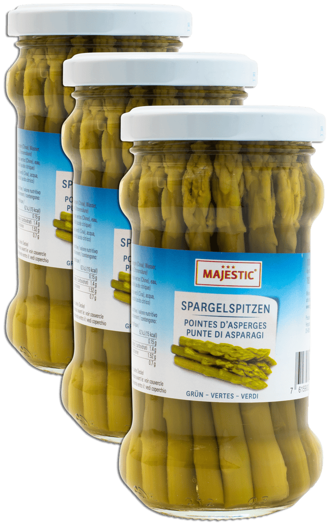 Food Waste bekämpfen - Majestic Spargelspitzen grün 3x180g