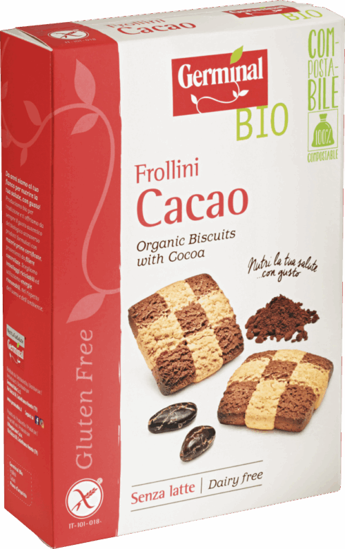 Germinal Bio Glutenfrei Frollini Biscotti mit Kakao 250g
