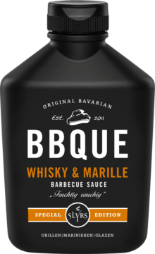 Food Waste bekämpfen - BBQUE BBQ Sauce Whisky & Marille 400ml