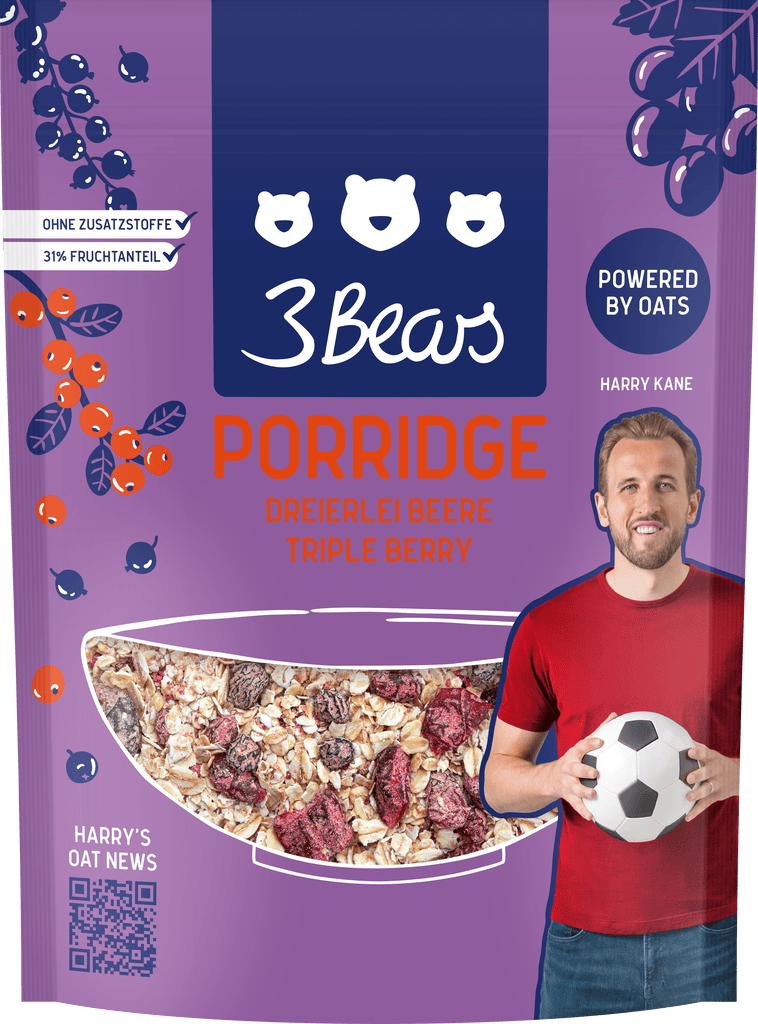 Food Waste bekämpfen - 3Bears Porridge - dreierlei Beere 400g