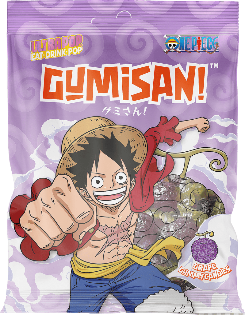 Food Waste bekämpfen - Ultrapop Gumisan Fruchtgummis Luffy Traube 180g
