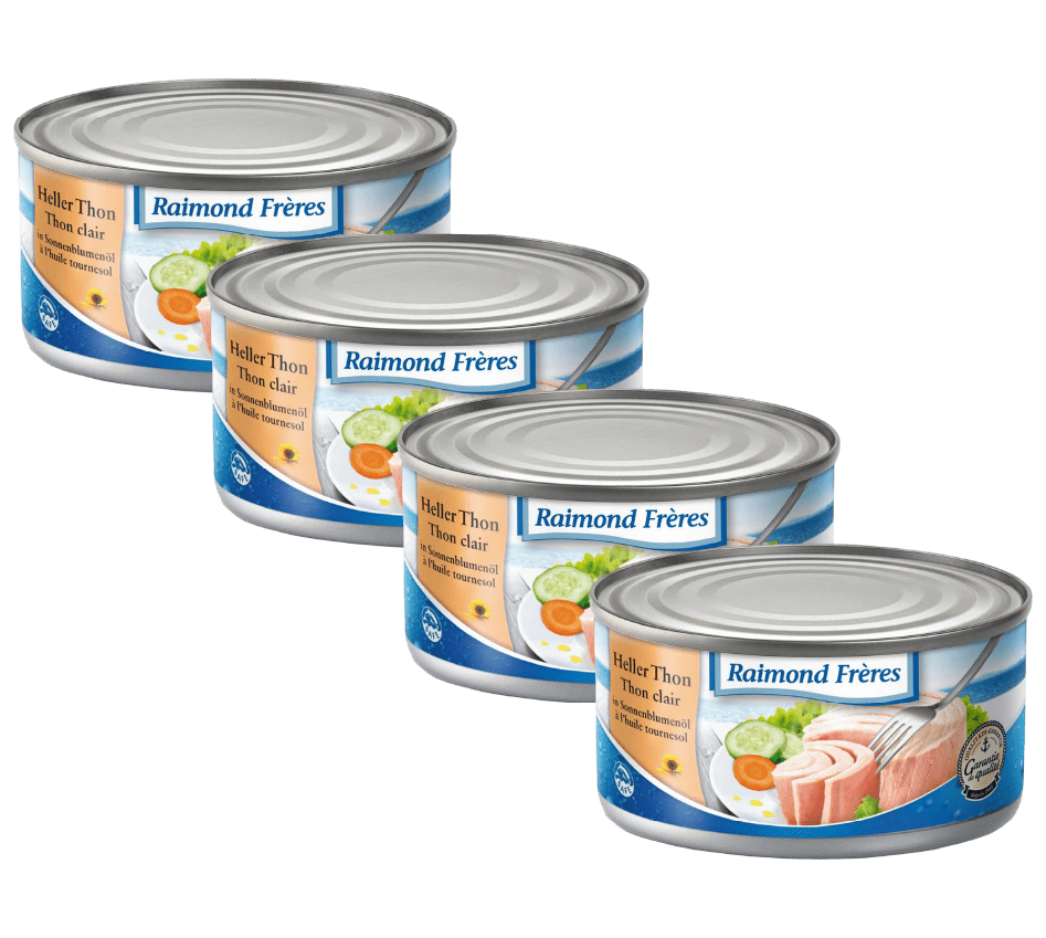 Food Waste bekämpfen - Raimond Frères MSC heller Thon Yellowfin Chunks in Sonnenblumenöl 4x200g