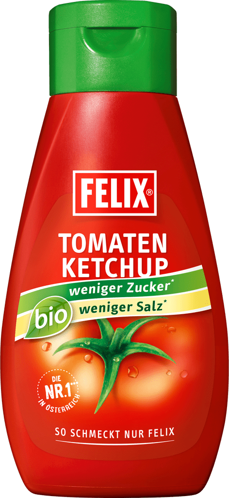 Food Waste bekämpfen - Felix Bio Ketchup - weniger Zucker, weniger Salz 435g