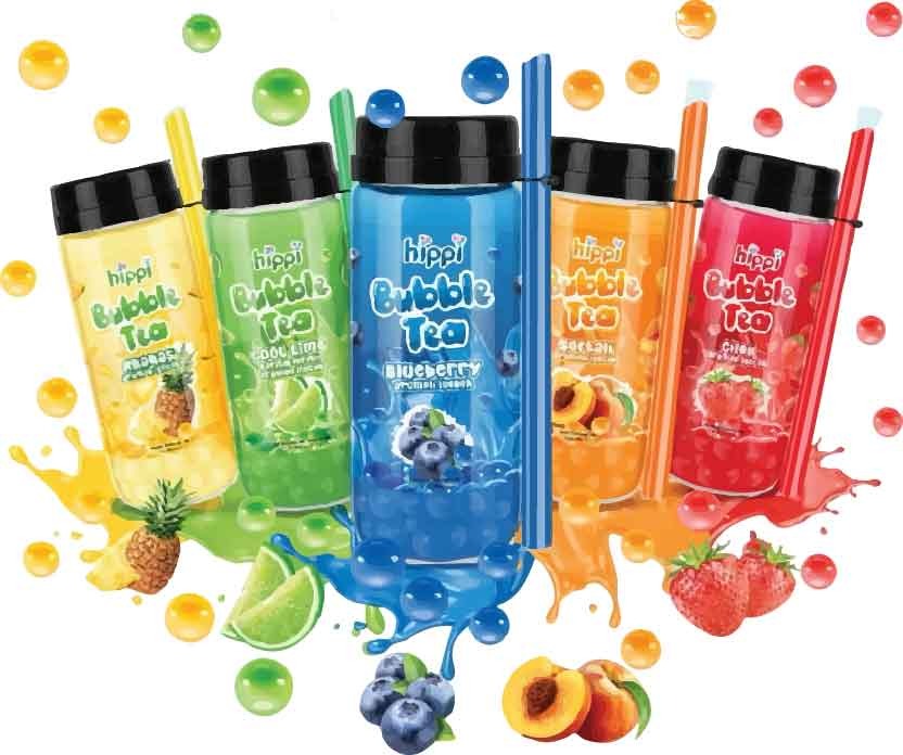 Food Waste bekämpfen - Hippi Bubble Tea Mix 5er Set – 5 Sorten à 350ml