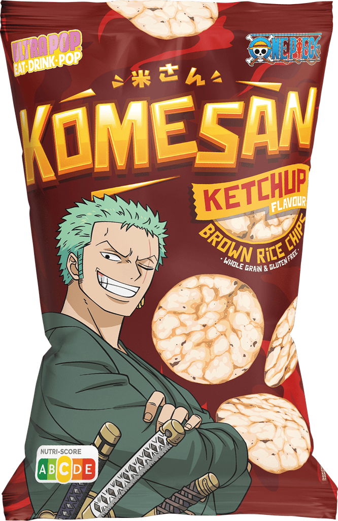 Food Waste bekämpfen - Ultrapop Komesan Rice Chips Zoro Ketchup 60g