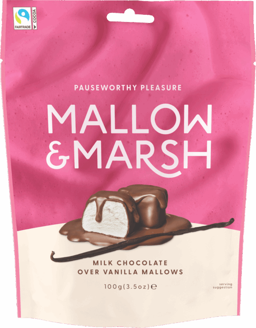 Mallow & Marsh Vanille Marshmallows mit Milchschokolade 100g