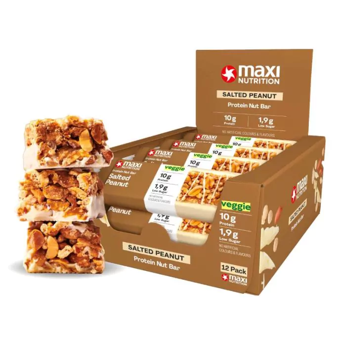 Food Waste bekämpfen - Maxi Nutrition Protein Nussriegel Salted Peanut 12x46g