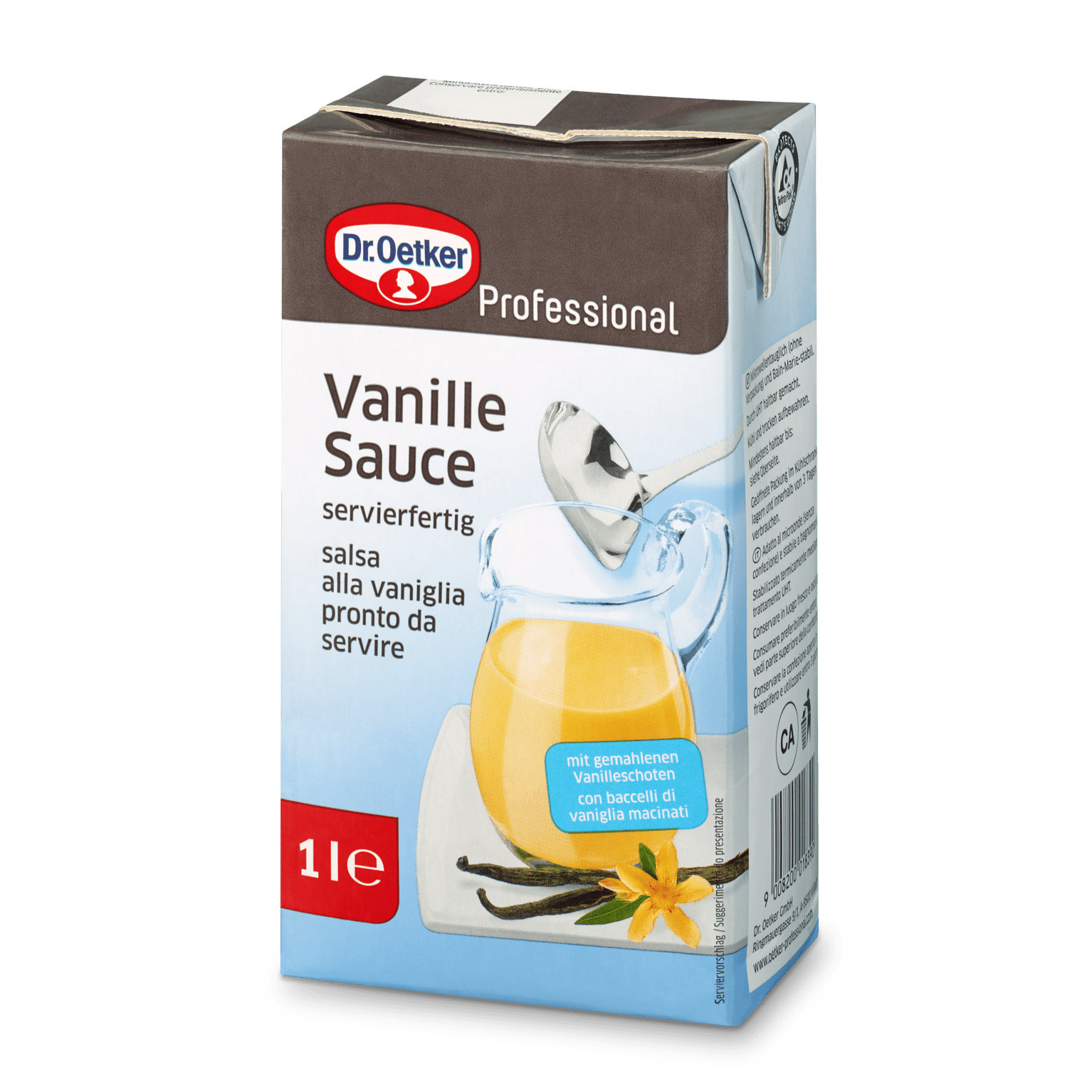Food Waste bekämpfen - Dr.Oetker Vanille Sauce servierfertig 1l