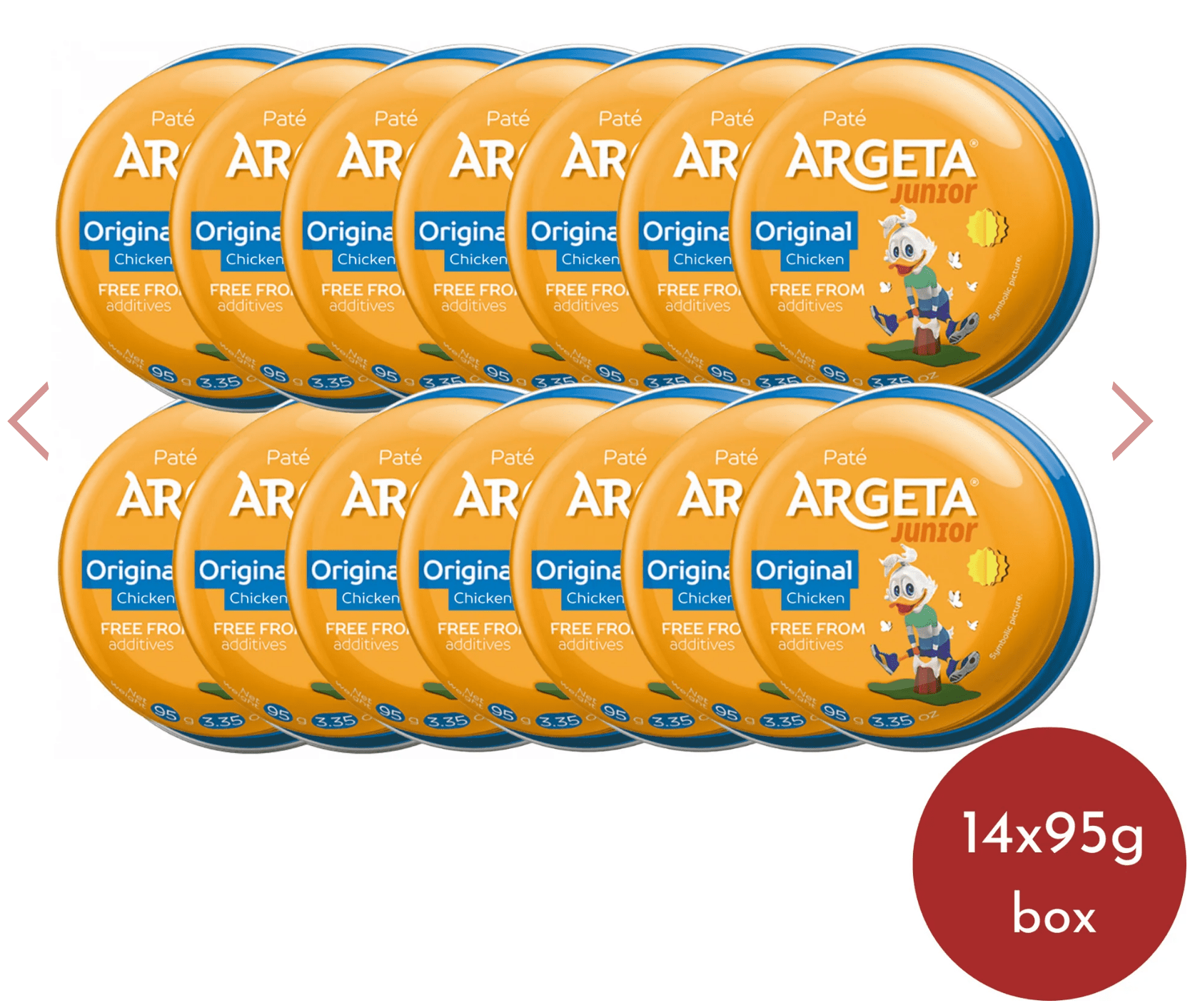 Food Waste bekämpfen - Argeta Hühnerfleisch Aufstrich Junior 14x95g