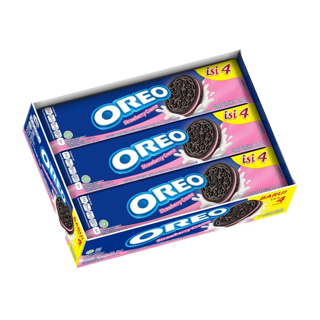 Food Waste bekämpfen - Oreo Biscuits Strawberry Cream 441.6g (12x36.8g)