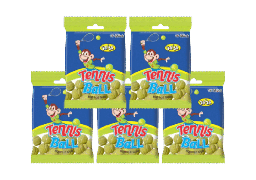 Jojo Tennis Kaugummi 5x80g - 80 Stk. einzeln verpackt