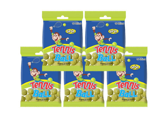 Food Waste bekämpfen - Jojo Tennis Kaugummi 5x80g - 80 Stk. einzeln verpackt