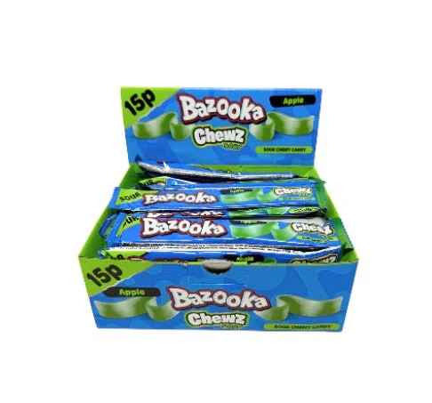 Food Waste bekämpfen - Bazooka Sour Apple Chewy Candy Bar 60x14g Food Waste bekämpfen - Bazooka Sour Apple Chewy Candy Bar 60x14g