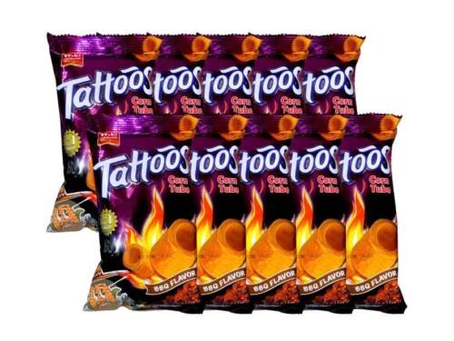 Tattoos Corn Tube BBQ Flavor 10x60g