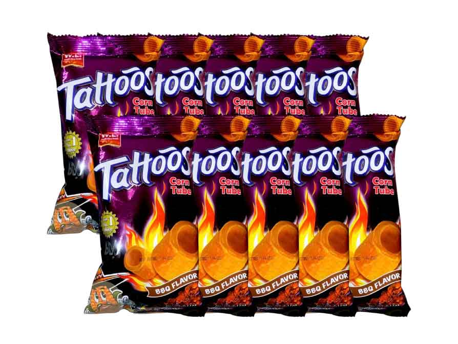 Food Waste bekämpfen - Tattoos Corn Tube BBQ Flavor 10x60g Food Waste bekämpfen - Tattoos Corn Tube BBQ Flavor 10x60g