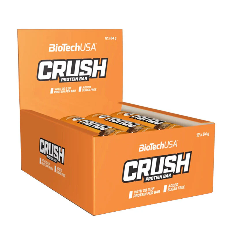 Food Waste bekämpfen - BioTechUSA Crush Bar Chocolate Peanut Butter 12x64g Food Waste bekämpfen - BioTechUSA Crush Bar Chocolate Peanut Butter 12x64g