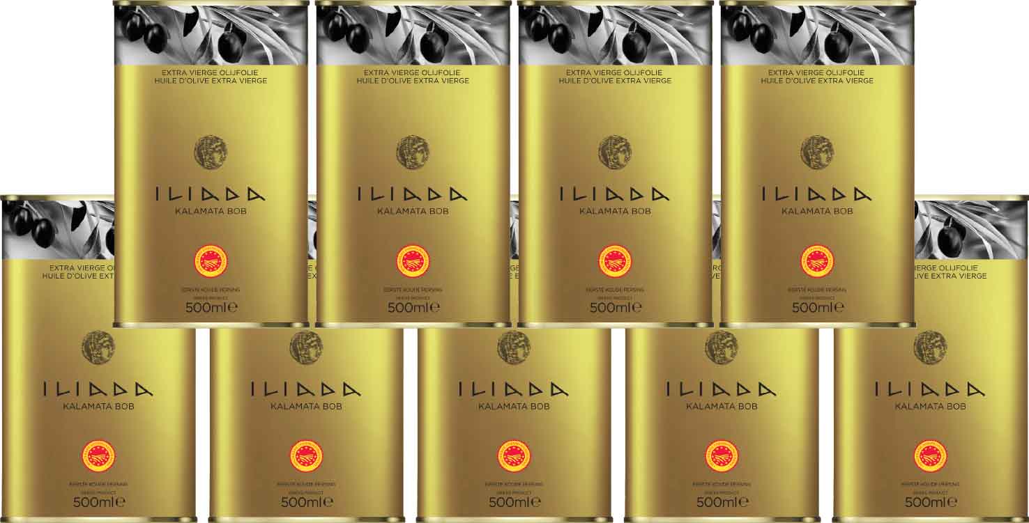 Food Waste bekämpfen - iliada Olivenöl Extra Vergine Kalamata PDO Dose 9x0.5l Food Waste bekämpfen - iliada Olivenöl Extra Vergine Kalamata PDO Dose 9x0.5l