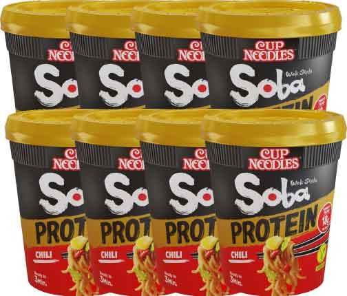 Food Waste bekämpfen - Nissin SOBA Cup PROTEIN Chili 8x93g