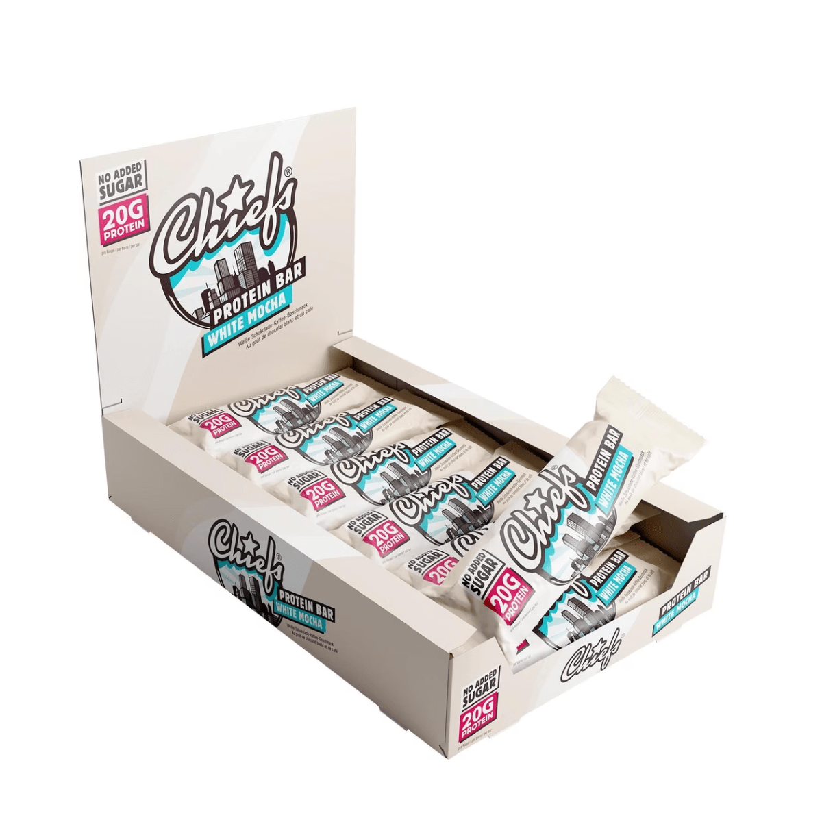 Food Waste bekämpfen - Chiefs Protein Bar White Mocha 12x55g