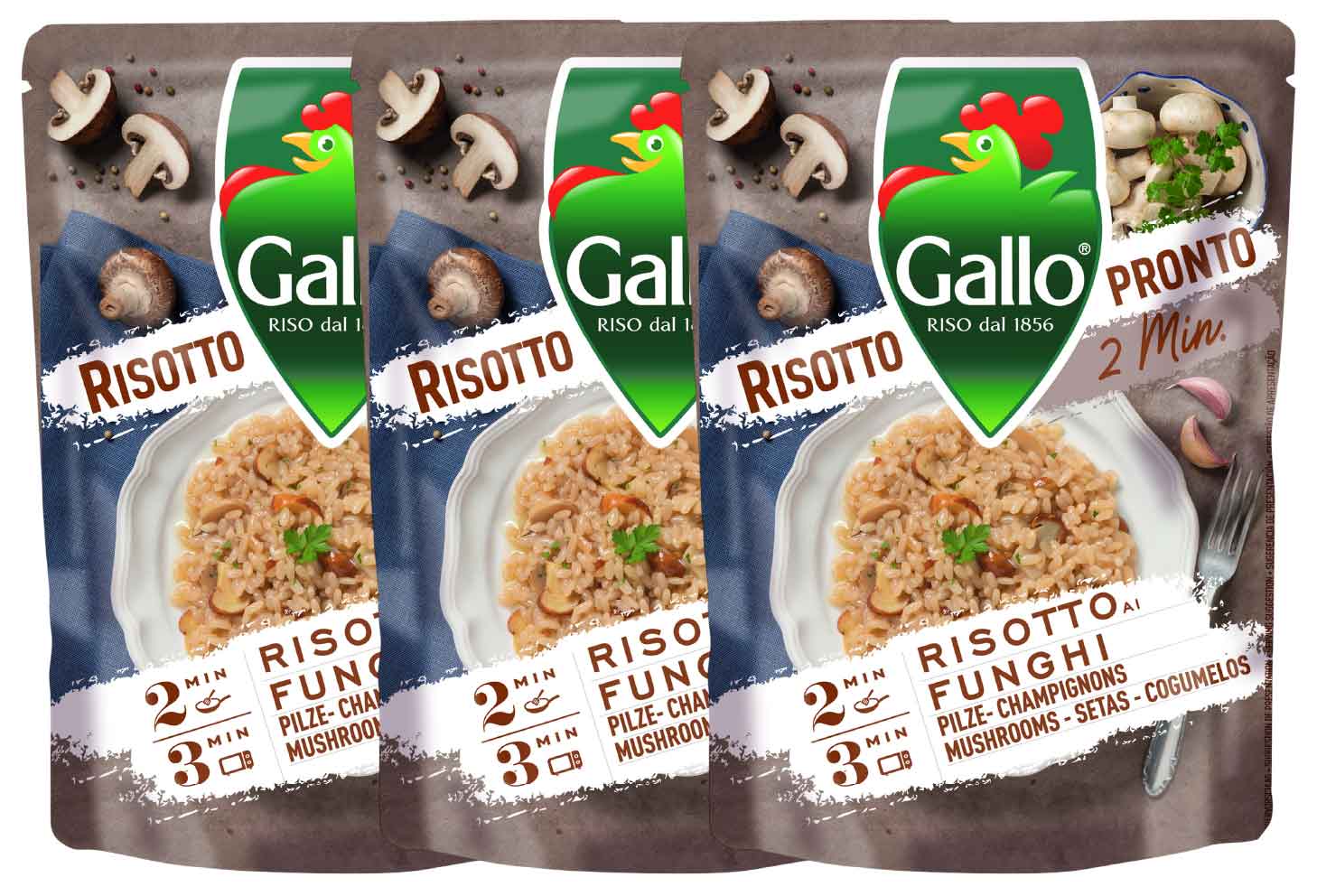 Food Waste bekämpfen - Riso Gallo Risotto Pronto Pilze 3x250g Food Waste bekämpfen - Riso Gallo Risotto Pronto Pilze 3x250g