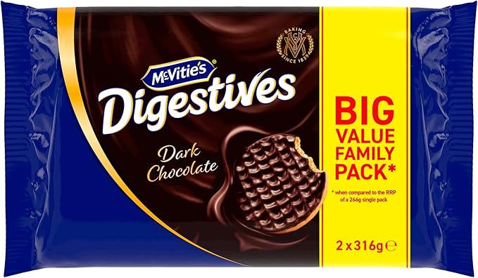Food Waste bekämpfen - McVitie's Digestives Dark Chocolate Twin 2x316g