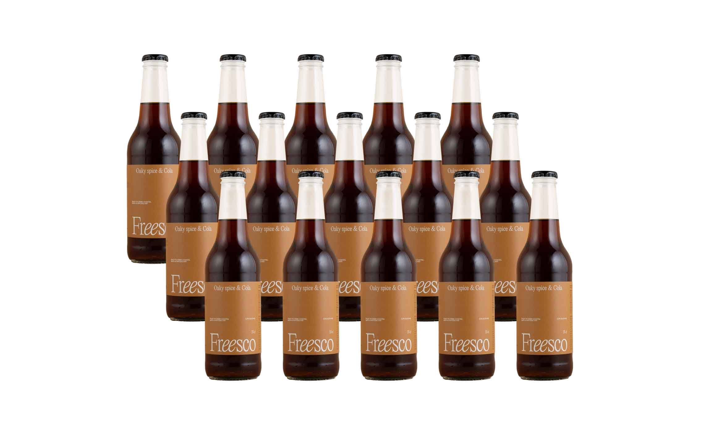 Food Waste bekämpfen - Freesco Oaky Spice & Cola alkoholfreier Cocktail 0.0% 15x33cl