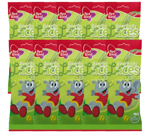 Red Band sour Apple laces 10x100g