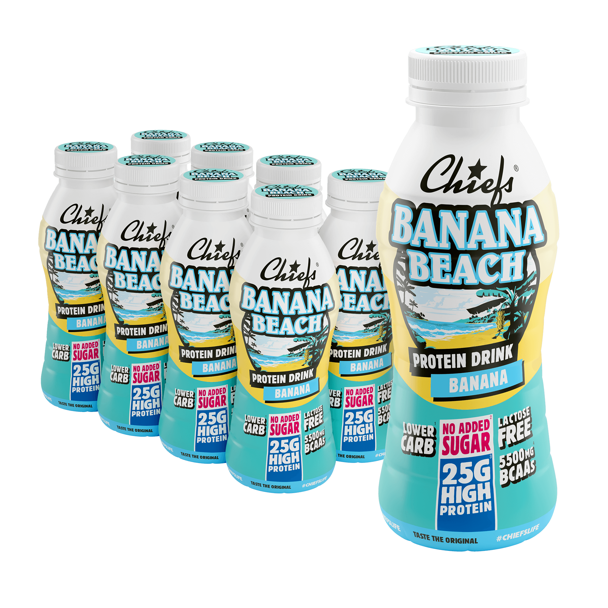 Food Waste bekämpfen - Chiefs Protein Drink Banana Beach 8x330ml