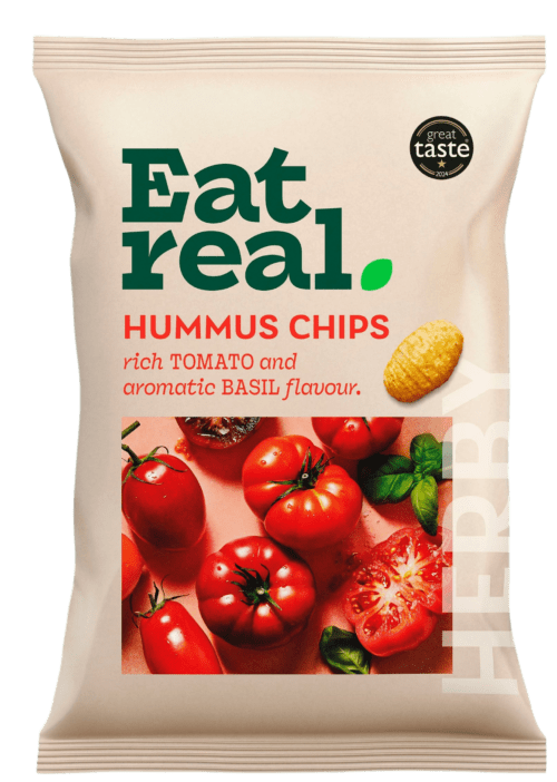 Eat Real Hummus Chips Tomate Basilikum 110g