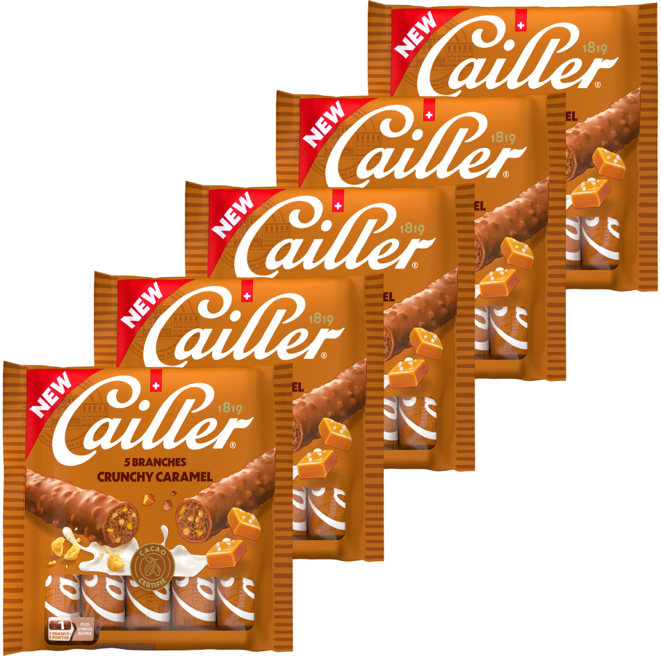 Food Waste bekämpfen - Cailler Branches Crunchy Caramel 5x5x23g
