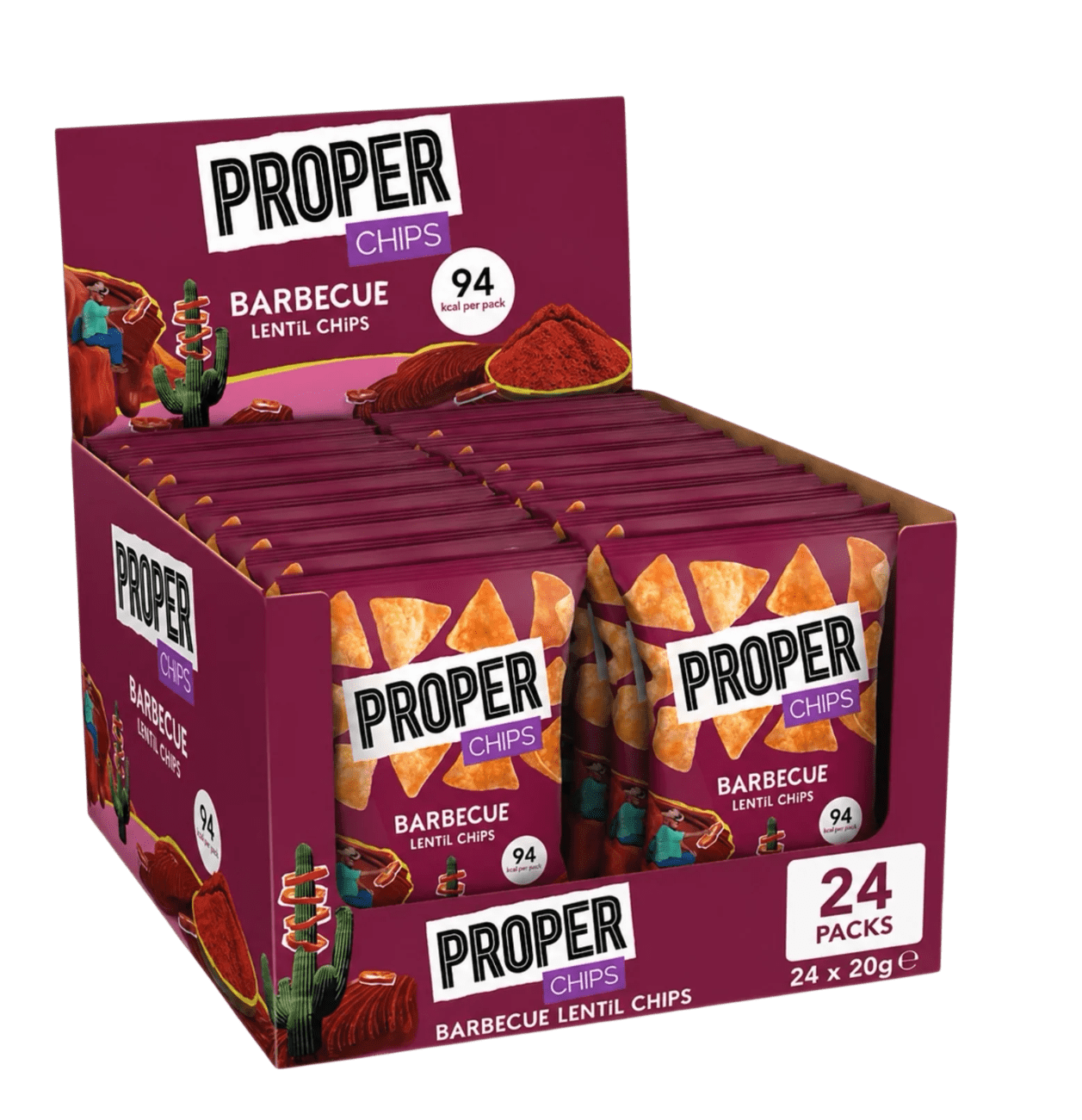 Food Waste bekämpfen - Proper Linsen Chips Barbecue 24x20g