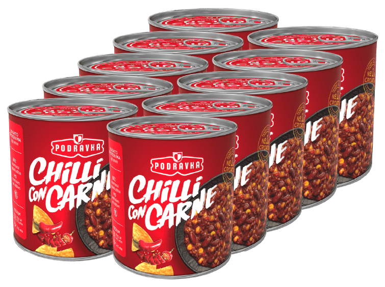 Food Waste bekämpfen - Podravka Chilli Con Carne 10x300g