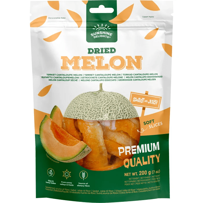 Food Waste bekämpfen - Sunshine Delights Dried Melon 200g