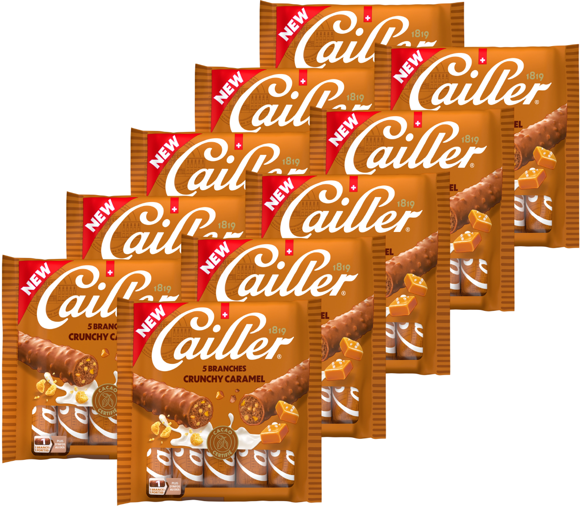 Food Waste bekämpfen - Cailler Branches Crunchy Caramel 10x5x23g
