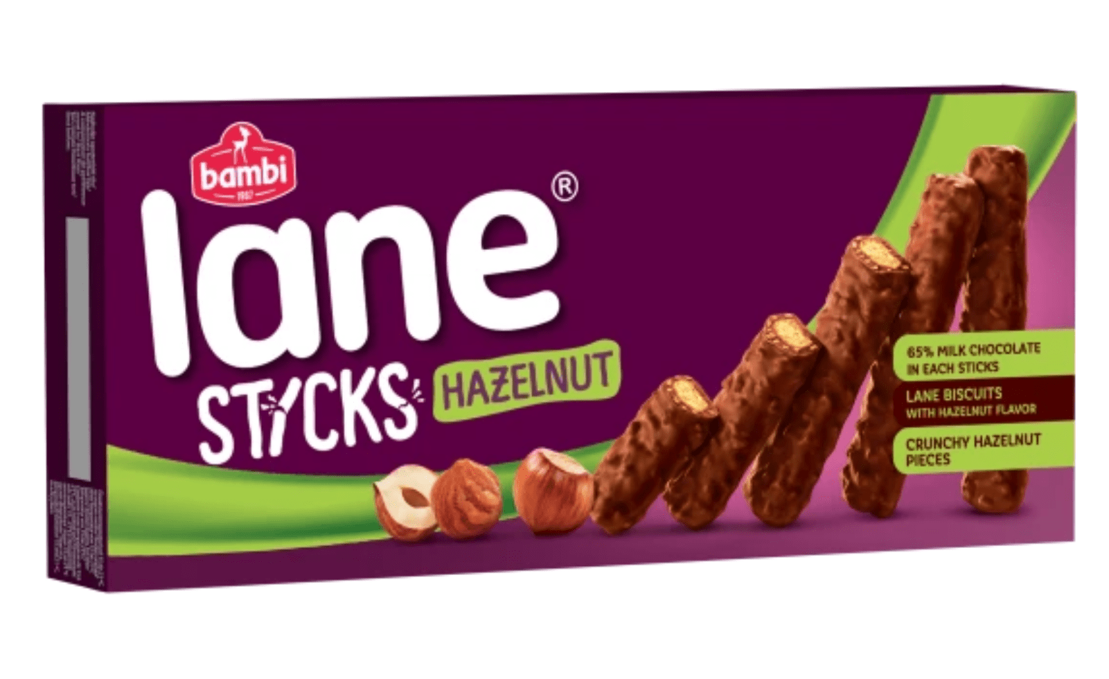 Food Waste bekämpfen - Bambi Lane Sticks Haselnuss 125g