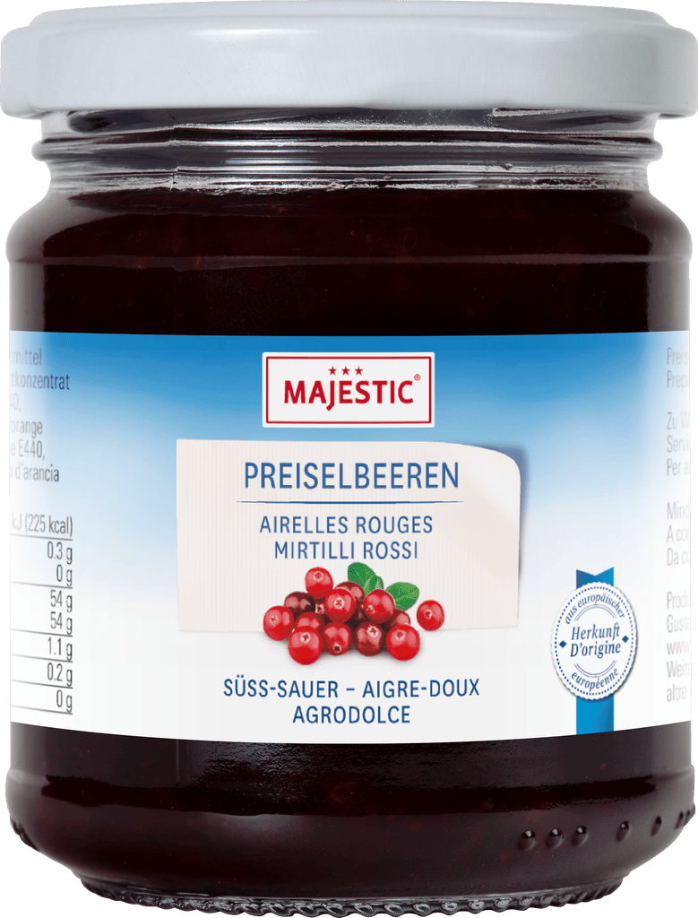 Food Waste bekämpfen - Majestic Preiselbeeren süss sauer 210g