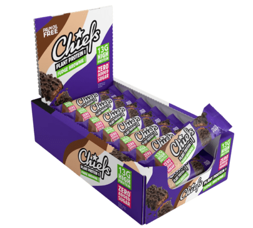 Chiefs Plant Protein Bar Brownie Fudge 15x55g