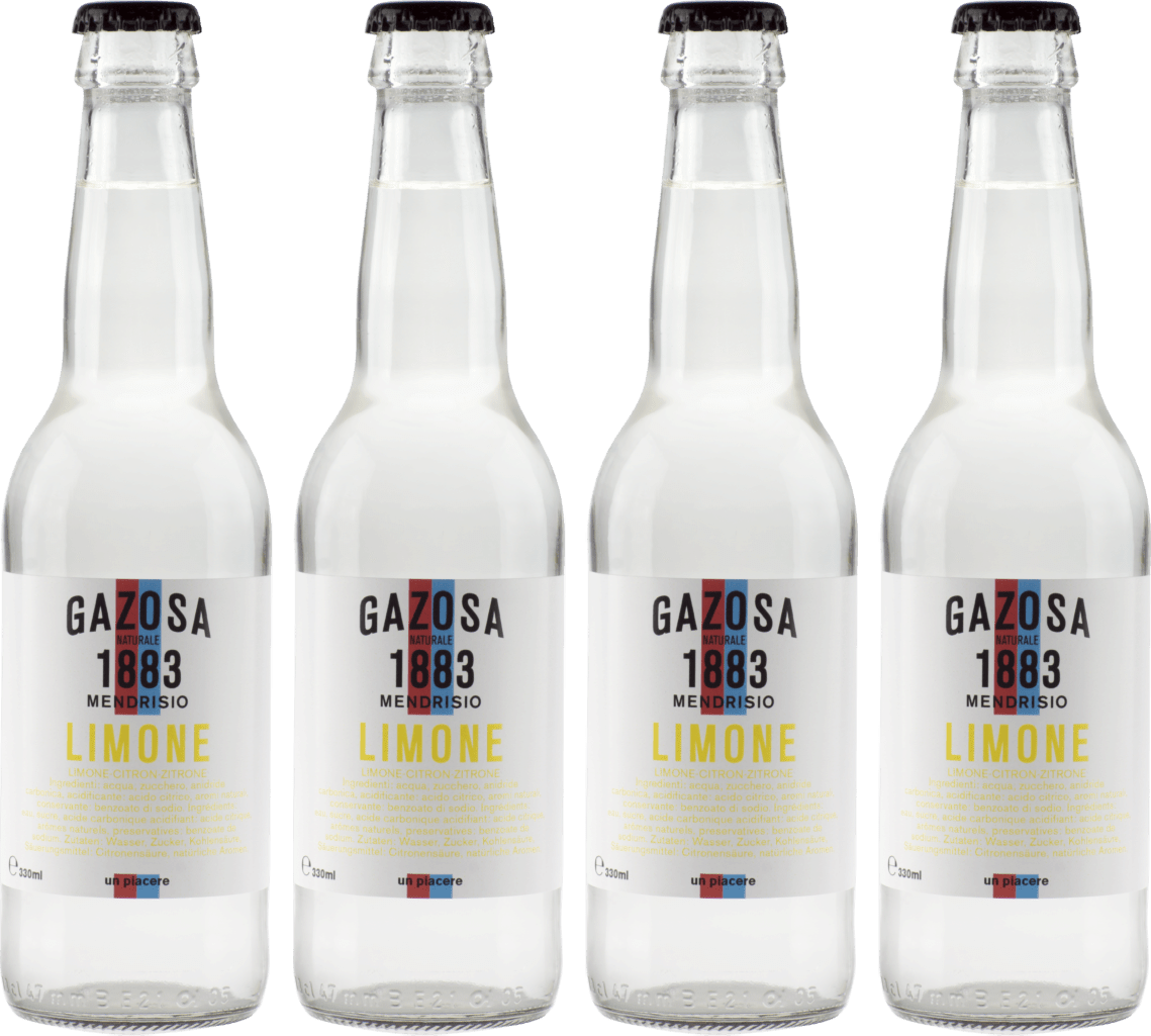 Food Waste bekämpfen - Gazosa 1883 Limonade Zitrone 4x330ml