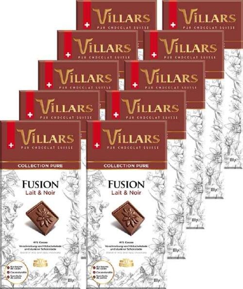 Villars Tafelschokolade Milch Pur Fusion 10x100g