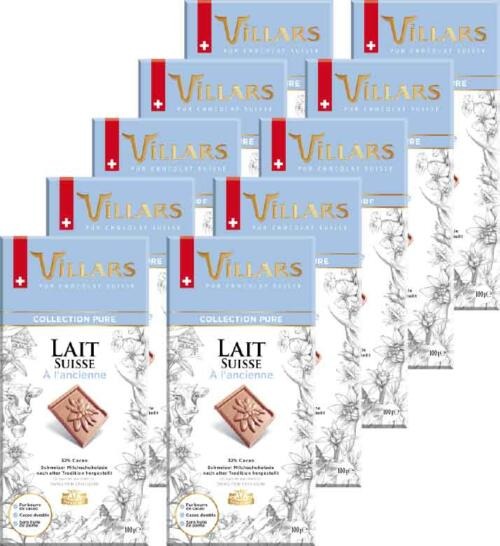 Villars Tafelschokolade Milchschokolade à l'ancienne 10x100g