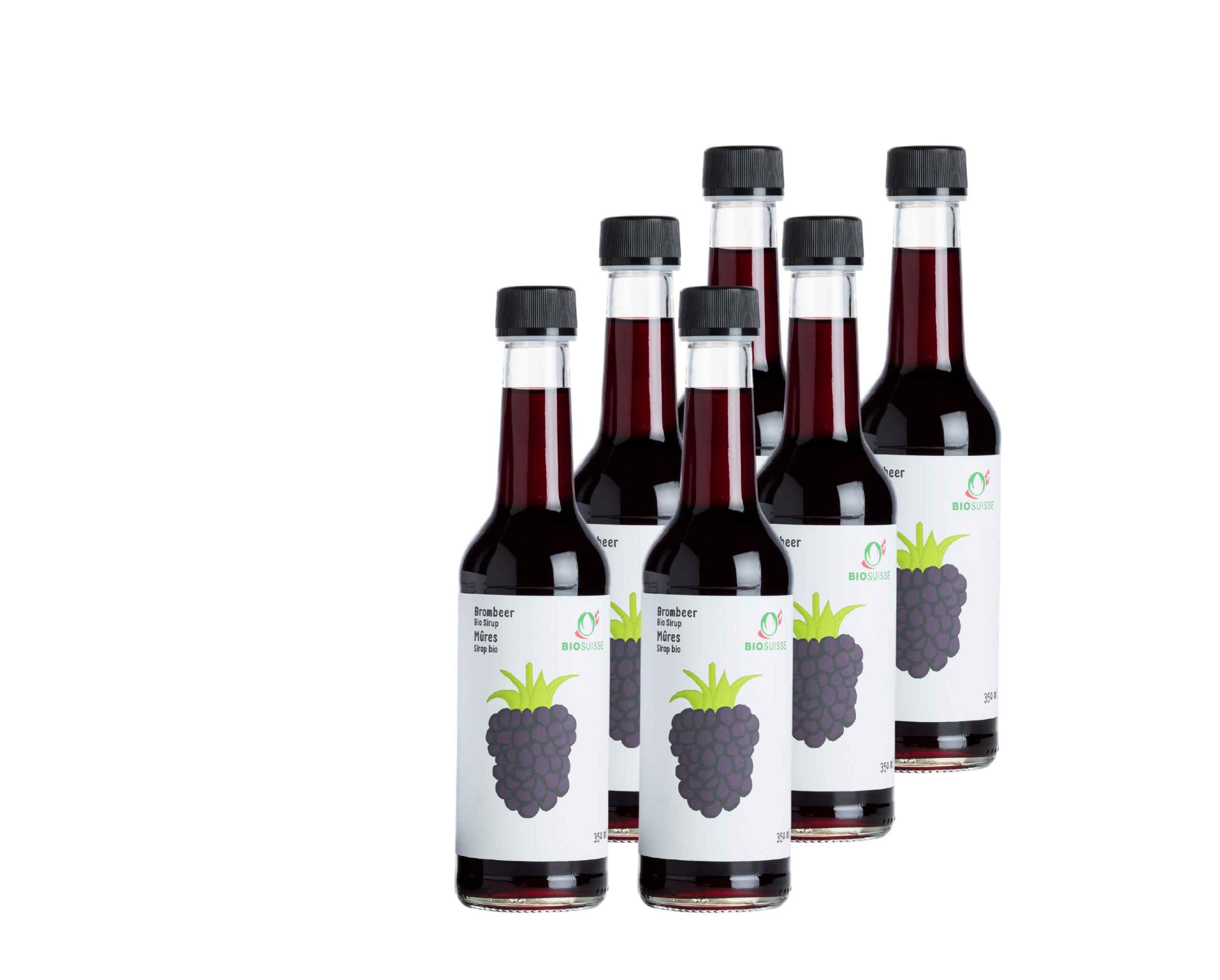 Food Waste bekämpfen - Haltbarmacherei Brombeer Bio Sirup 6x350ml