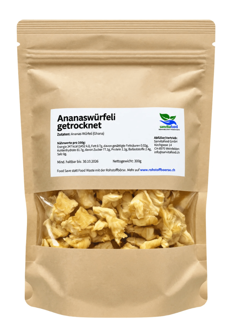 Food Waste bekämpfen - Sanvitafood Ananas getrocknet Bio 300g